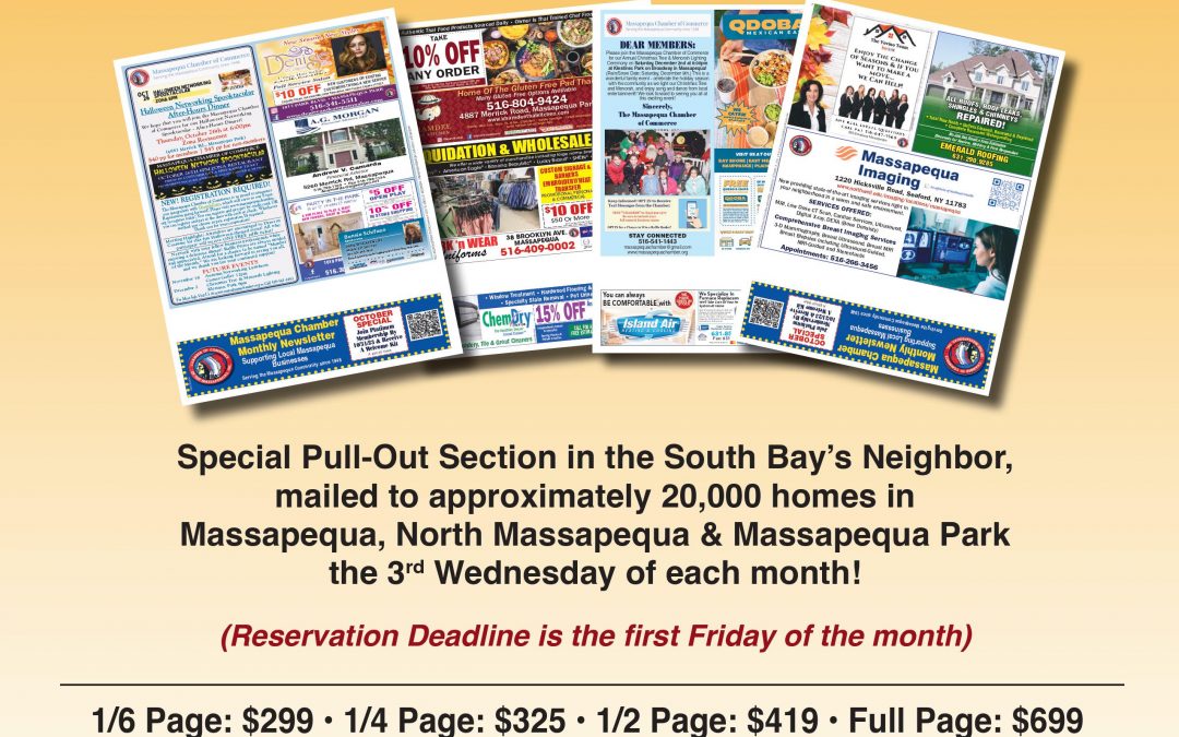 Advertising Opportunities Available – Massapequa Chamber Newsletter in South Bay’s Neighbor