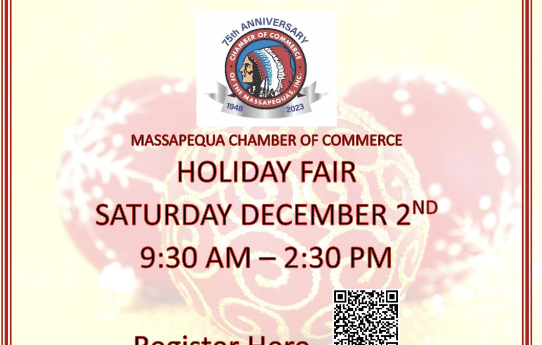 Vendors Wanted for 2023 Massapequa Chamber of Commerce Holiday Fair!